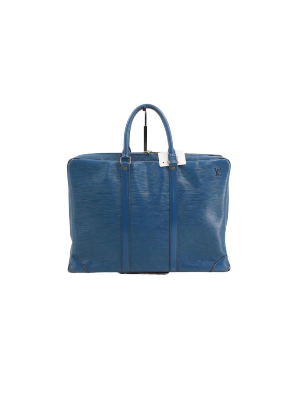 Louis Vuitton Blue Epi Porte Documents Voyage Briefcase COA Interior Wear - Picture 4 of 13